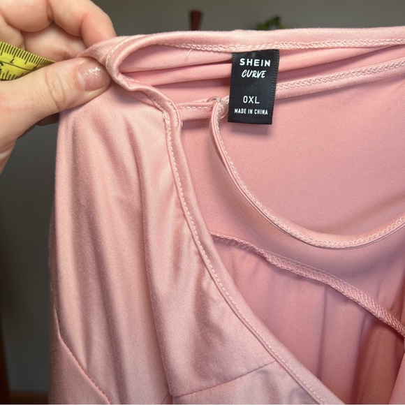 NWOT Shein Curve Cross Chest Stretchy and Beautiful Pastel Midi Dress NEVER WORN - Picture 7 of 8